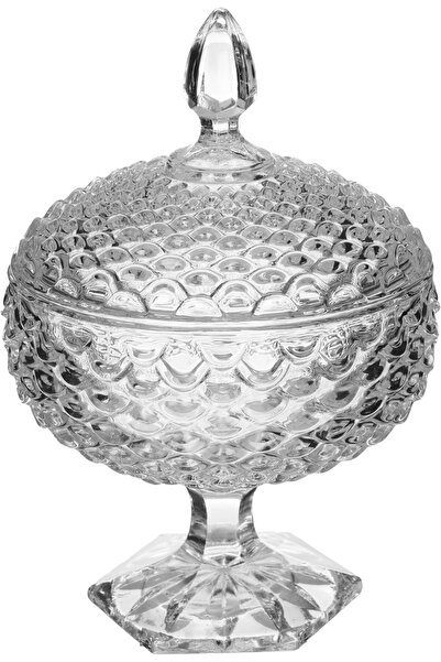 Generic كوب زجاجي من معرض السيف، 16 × 24 سم، مع غطاء - شفاف