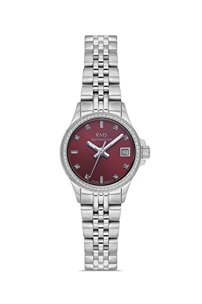RMS Zeitmeister RMS.1.AG1604.04 تصميم مرصع بالزجاج الياقوت وحزام فولاذي وحافظ...