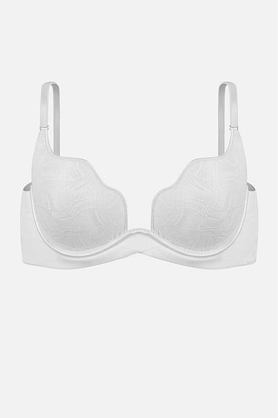 Wonna Oyster Lace Wonna Printed Bra-No Support No Padding Underwire-2822-Ecru
