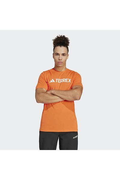 adidas Ανδρικό πορτοκαλί μπλουζάκι Terrex Multi Climacool Logo Tech (JI9236)