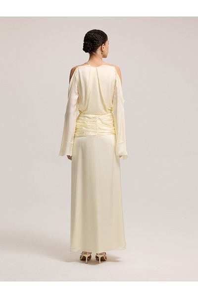 BAQA Thick Belt Detail Yellow Dress
