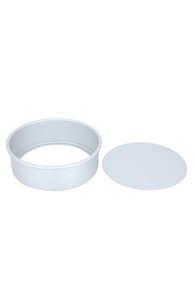 Alsaif Gallery Saif Gallery Aluminum Baking Pan, 11 x 3 Inch, Round, Detachable Base - Silver