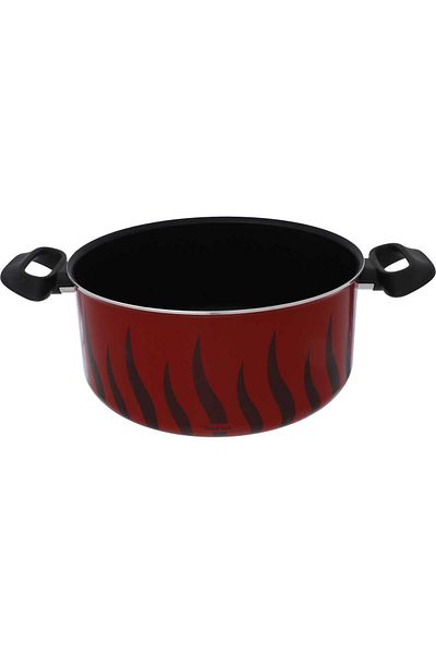 TEFAL Tempo Flam Teflon Pot Tefal, 8 Liters, 28 cm - Red