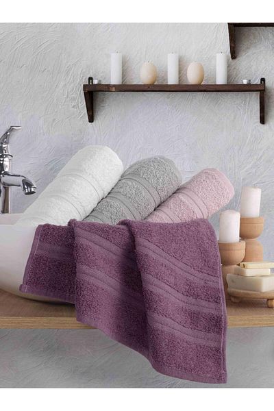 MODALİN Towel Set 4 Pcs High Absorbent Gala 50X90 cm