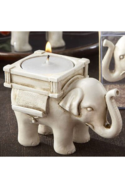 Gadget Master Candle Holder, Elephant, Grey