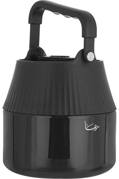 Alsaif Gallery Reema Steel Saif Gallery Thermos, 1 Liter - Black