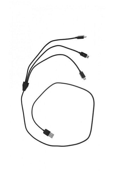 OEM Cabling Usb La 3 X Microusb, 1m Black - Hub-7329