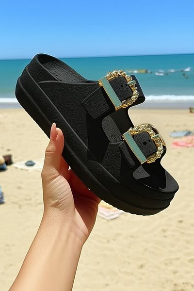Moda Frato Modafrato RUBY Wedge Sole Γυναικείες Παντόφλες Σανδάλια Παραλία Παντόφλες Πισίνας