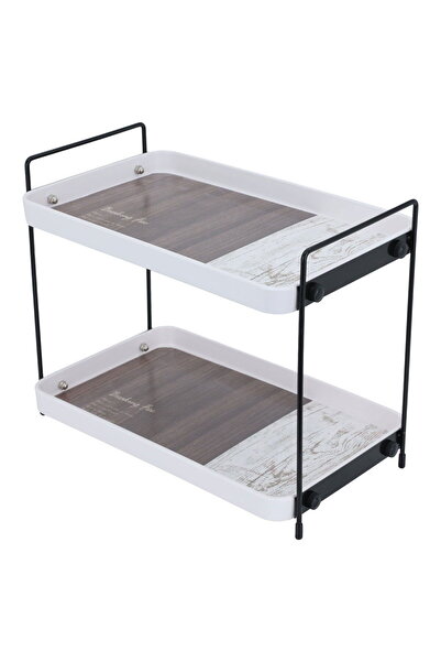 Generic حامل تقديم بلاستيكي من معرض السيف، 30 × 19 × 25 سم، مستويان، مستطيل -...