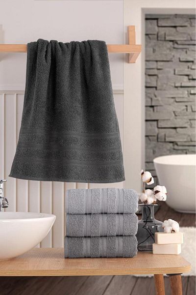 MODALİN Towel Set 4 Pcs High Absorbent Gala 50X90 cm