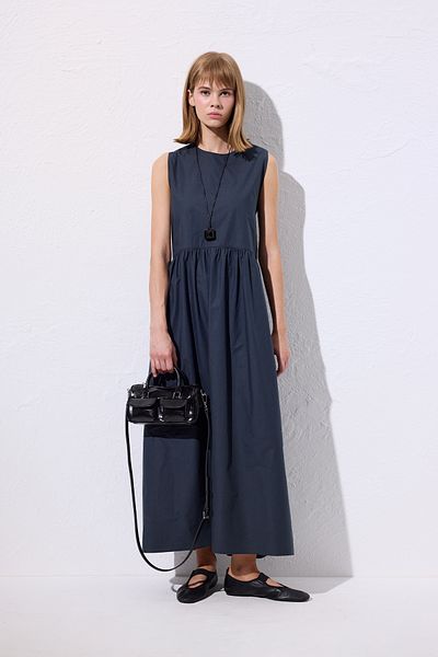 Manuka ROCHIE POPLIN CU REGLARE BĂRĂ ALBASTRU ÎNCHIS