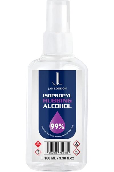 JAN LONDON Isopropyl Rubbing Alcohol 99.9% 100ml Spray | High-Purity Cleaner for Surfaces, Electronics & More