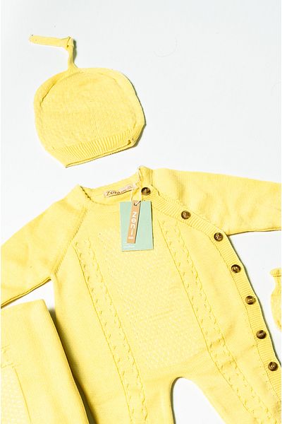 ZENİ BABY Newborn 5-Piece Knitted Knitwear Jumpsuit Set