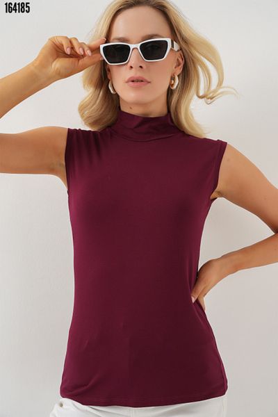 modaserdem Sleeveless Body 4348 - Claret Red