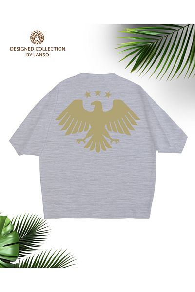 JANSO GROUP -Women's Cotton Printed Eagle Tshirt Oversize Large Size