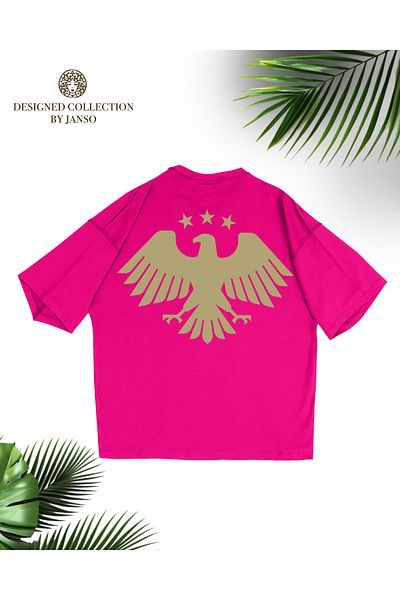 JANSO GROUP -Women's Cotton Printed Eagle Tshirt Oversize Large Size