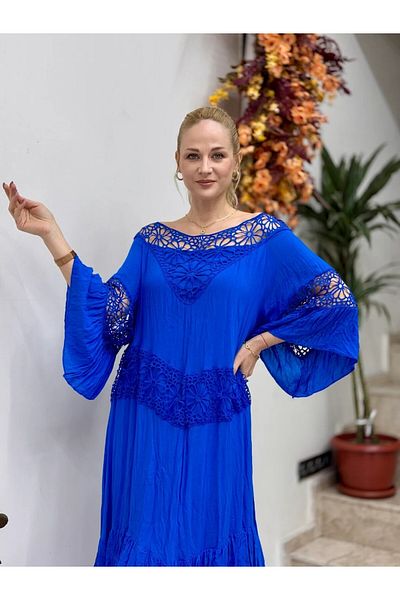 Punta Otantik Vl12008 Collar Detail Voile Dress Saks
