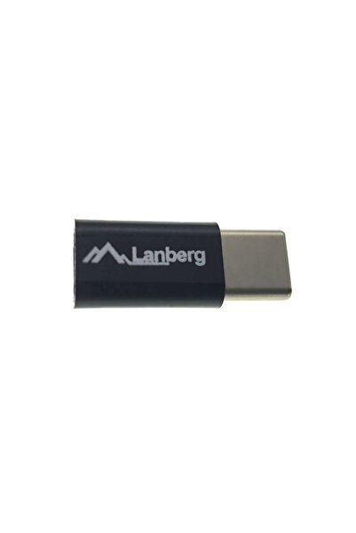 Lanberg Adaptor, Lanberg, USB C(tata)/microUSBmama 2.0, negru