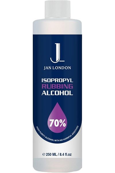 JAN LONDON Isopropyl Rubbing Alcohol 70% 250ml | Antiseptic & Cleaner for Wounds, Surfaces & Electronics