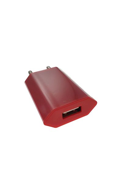 OEM Wall charger, USB power adapter, 1000 mA, red