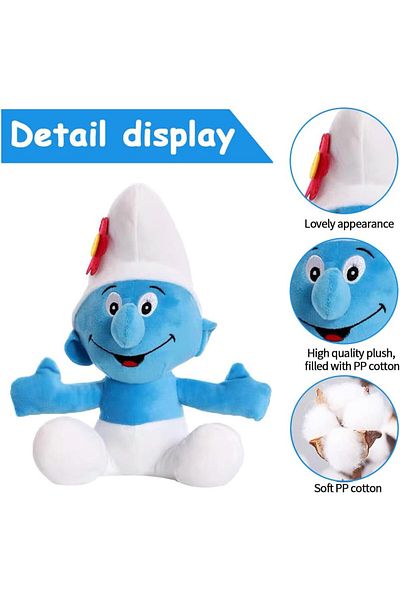 rexa Smurfs Plush Toy, Anime Cartoon Smurf Plush Toy 35 CM