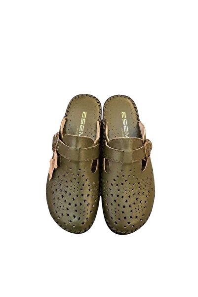 Esem 825 Genuine Leather Women's Sabo Slippers