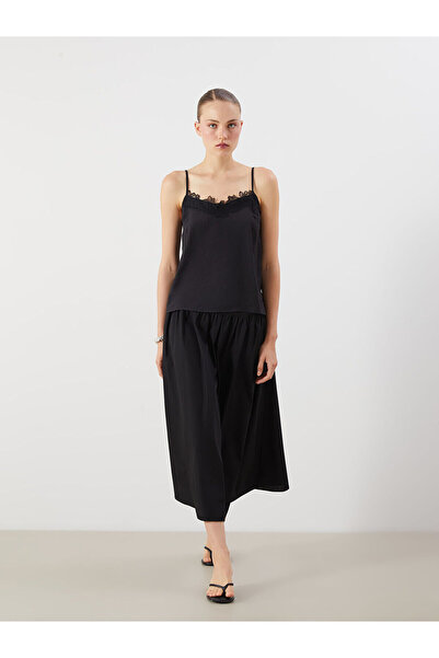 LC Waikiki تنورة مطوية بخصر مطوي وسحاب خلفي للموسم الجديد