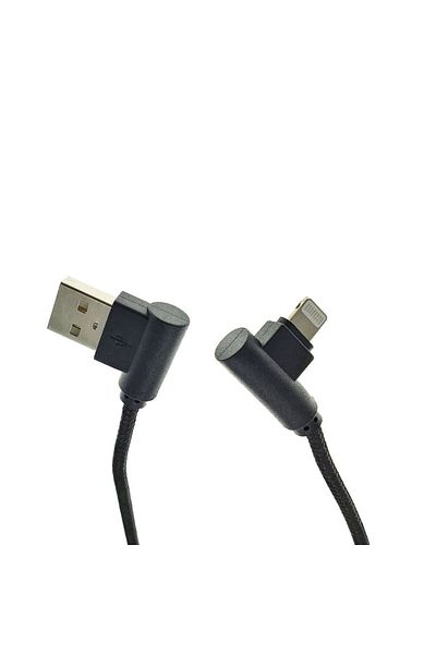 OEM USB 2.0 cable compatible with lightning connector, 90 degree angle on both ends, 300 cm long