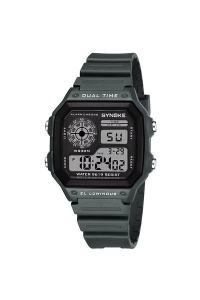 REDz Accessories Electronic Watch for Sports Activities, Digital, Water Resistant, Flexible Strap, Gray