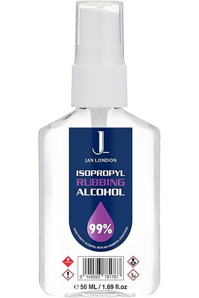 JAN LONDON Isopropyl Rubbing Alcohol 99.9% 50ml Spray | High-Purity Cleaner for Surfaces, Electronics & More