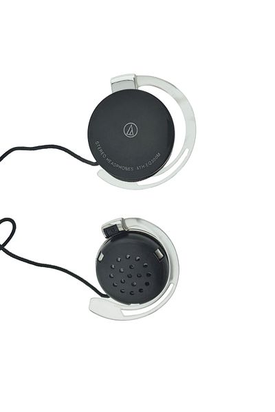 OEM On-ear stereo headphones, ATH-EQ300M, with microphone, 2 x 3.5mm jack connectors, 215 cm cable, black