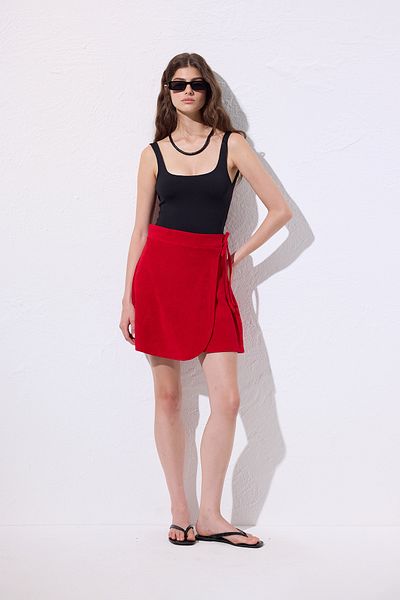 Manuka Towel Pareo Skirt Red