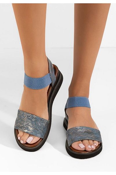 B T Shoes Sandale dama Aylina albastre