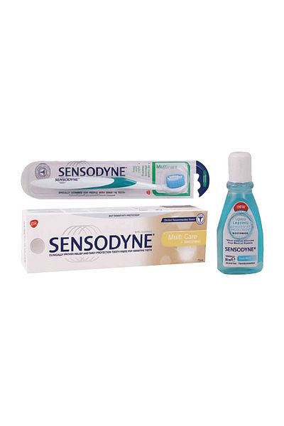 Sensodyne Multi Care Toothpaste 75 ml + Toothbrush + Mouthwash 50 ml