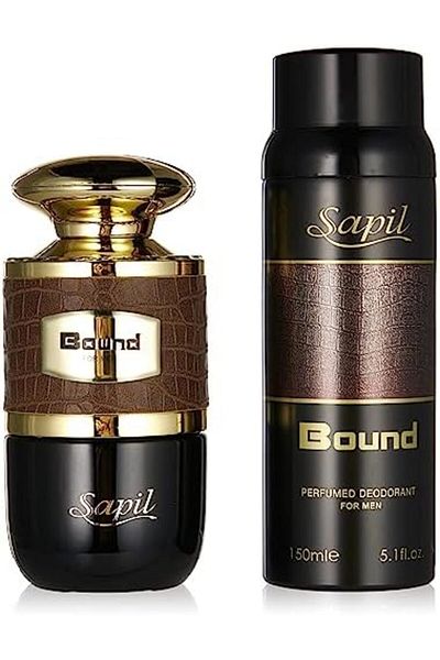 sapil مجموعة هدايا سابيل باوند للرجال 100 مل أو دو برفيوم/150 مل مزيل عرق