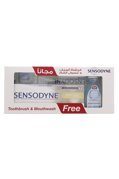 Sensodyne Multi Care Toothpaste 75 ml + Toothbrush + Mouthwash 50 ml