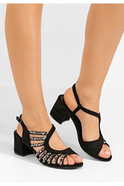 B T Shoes Sandale negre cu model Daisy Coarse Touch