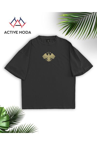 ACTIVE MODA -Men's Cotton Printed Eagle Tshirt Oversize Big Size