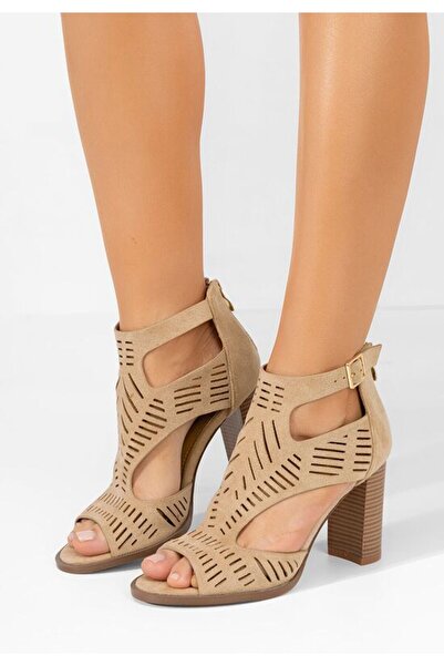 B T Shoes Sandale Cassey Khaki cu deget mare