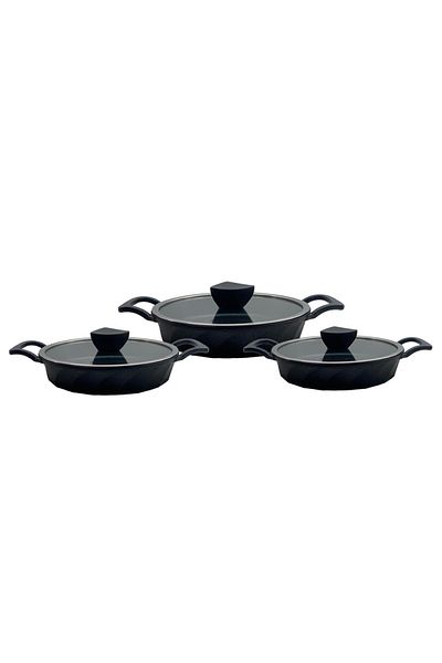 Amboss Vento 6 Piece Fireproof Non-Stick Titanium Coated Pan Set 18-20-22 cm