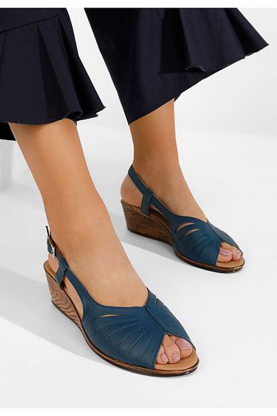 B T Shoes Sandale dama piele Lovara navy