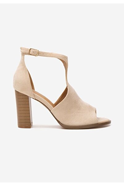 B T Shoes Jolanda beige chunky heel sandals