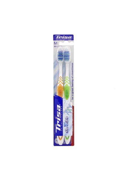 Trisa Toothbrush Flexible Medium Assorted Colours 2 pcs