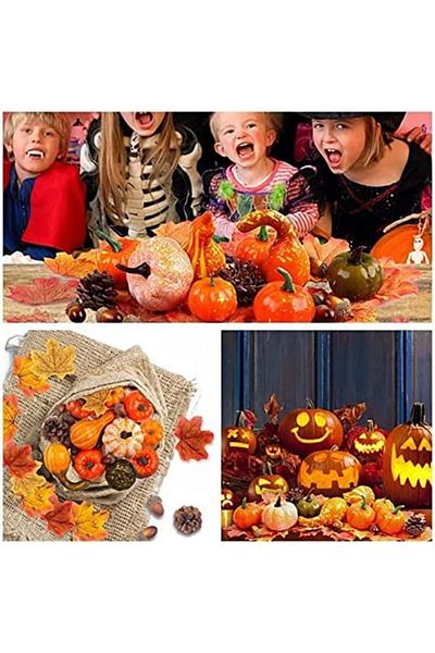 Jingyukj Set of 50 Jingyukj autumn decorations, polyurethane, yellow/orange/brown