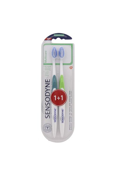 Sensodyne MultiCare Toothbrush Medium 1+1 Assorted Colour