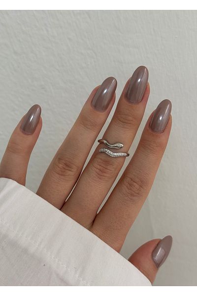 KİLİGİSTANBUL Zircon Stone Snake Ring (Size Adjustable)