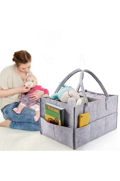 vivo Diaper and baby accessories bag, gray, 33 x 22 cm, WDB05