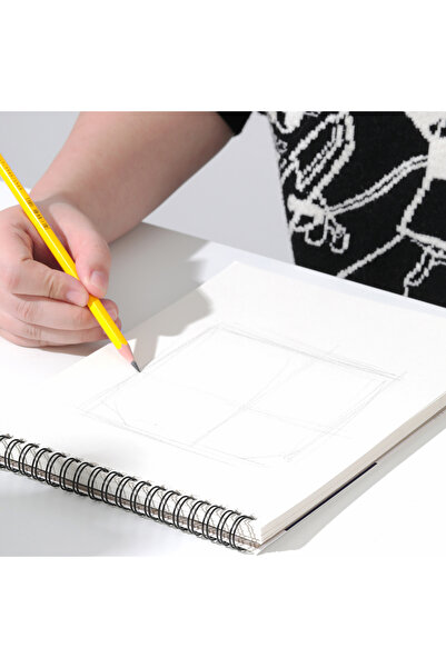 Deli EN025 Sketch Book B5 100g 40 Sheets White – Ideal for Artists, Designers, and Students