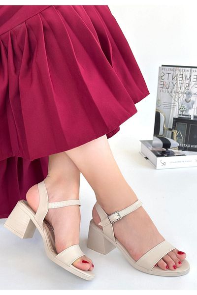 CONAHOME Miwen Beige Skin Heeled Shoes