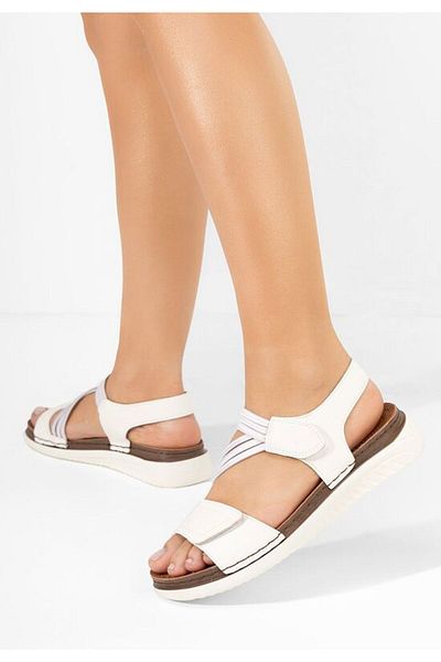 B T Shoes White Hama chunky-soled sandals